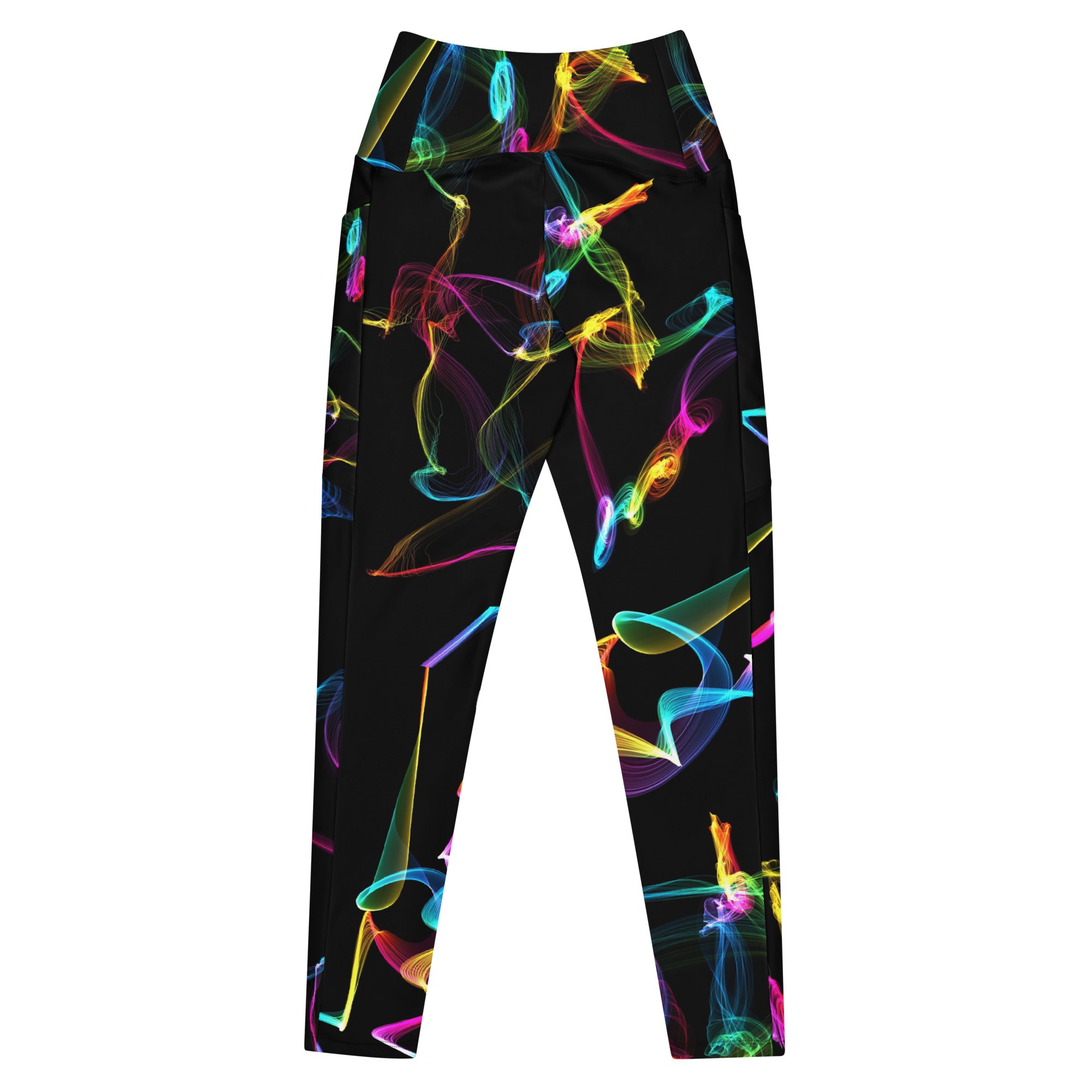 Black Gym Leggings with Pockets. Streetwear or Workout or Dance Leggings. Yoga Pants. WickedYo.